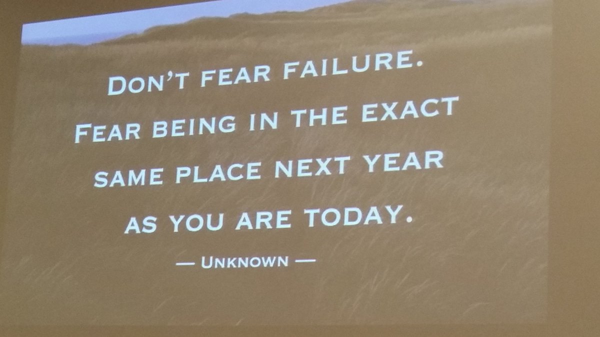 aWAKE810's tweet photo. Take risks.  Be fearless! Inspiring keynote @casas_jimmy! #FutureReady https://t.co/wRzbReXMen