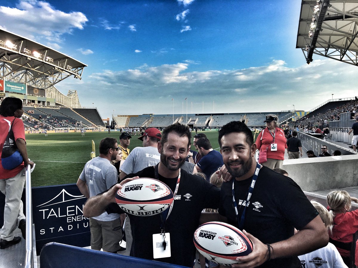 Dallen_Stanford's tweet photo. With @tigerrugby sneaky @nese_malifa carving @premrugby halftime with next generation of @USARugby Eagles through @FOBC_USA #AmericanSeries https://t.co/fznKetEm9g