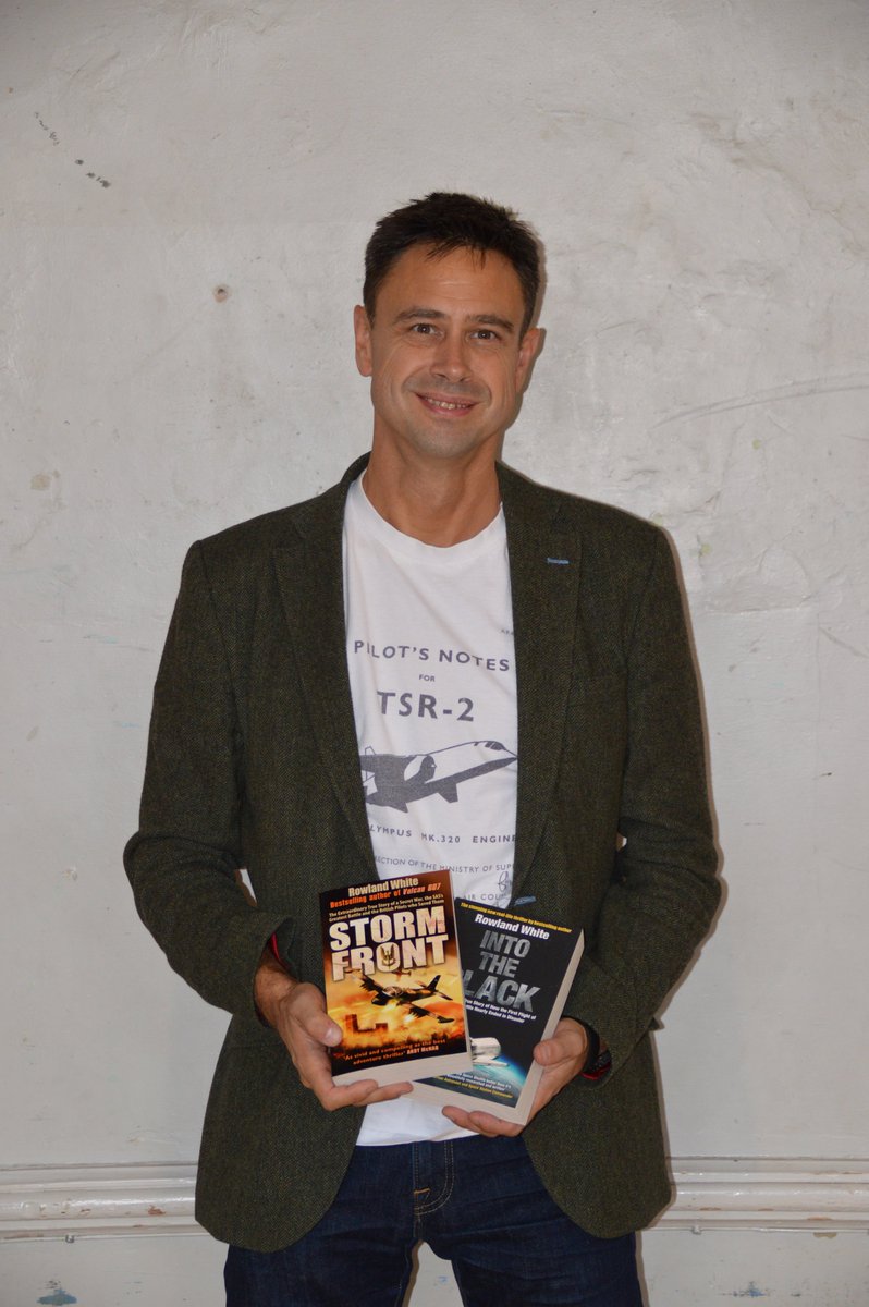 RyedaleBookFest's tweet photo. @TransworldBooks @ThomasssHill Missions impossible proved to be a popular subject for discussion between @RowlandWhite & @DBanksy #RBF2017 https://t.co/td20uiOKtg