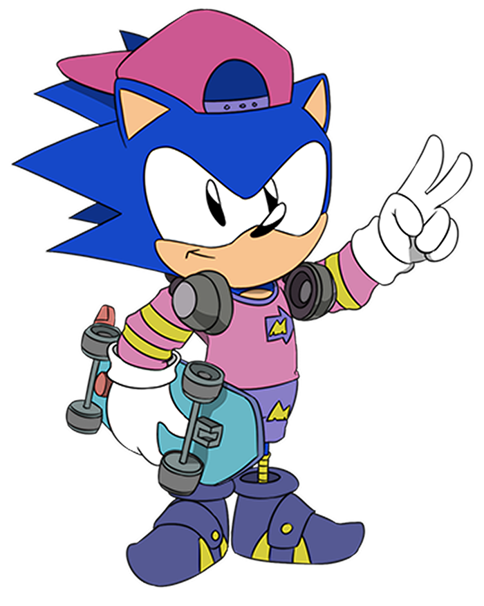 90s #Sonic made complete with compression and his favorite clothes. 