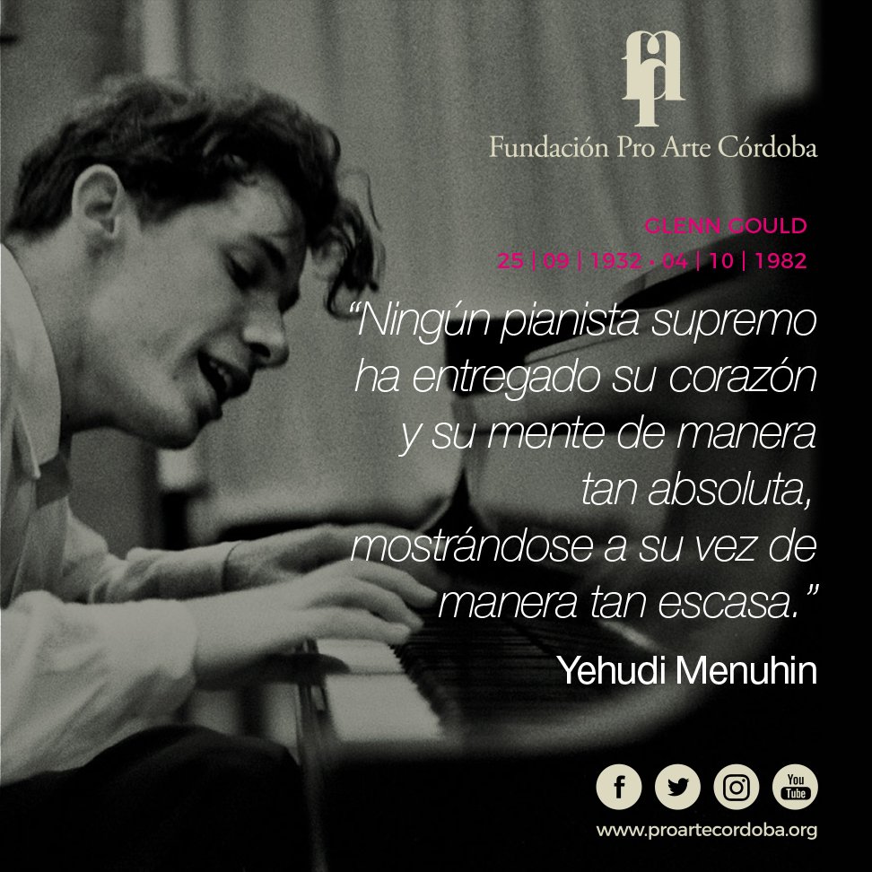 +HAPPY BIRTHDAY, GLENN GOULD!
Hoy hubiera cumplido 85 años. 