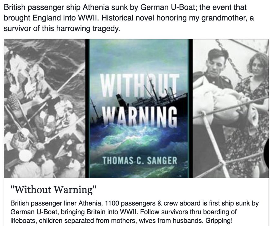 We're now on Amazon!  bit.ly/WithoutWarning…
TY for your support!  @BritNavalHist <a href="/WWIImag/">WorldWar II Magazine</a> #HistoricalFiction