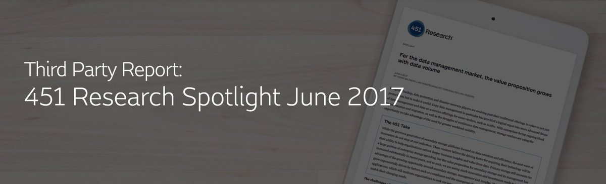 drewtheclouds's tweet image. See what #451Research had to say about @Cohesity &amp;amp; its impact on the #DataManagement market gag.gl/iuQhrE