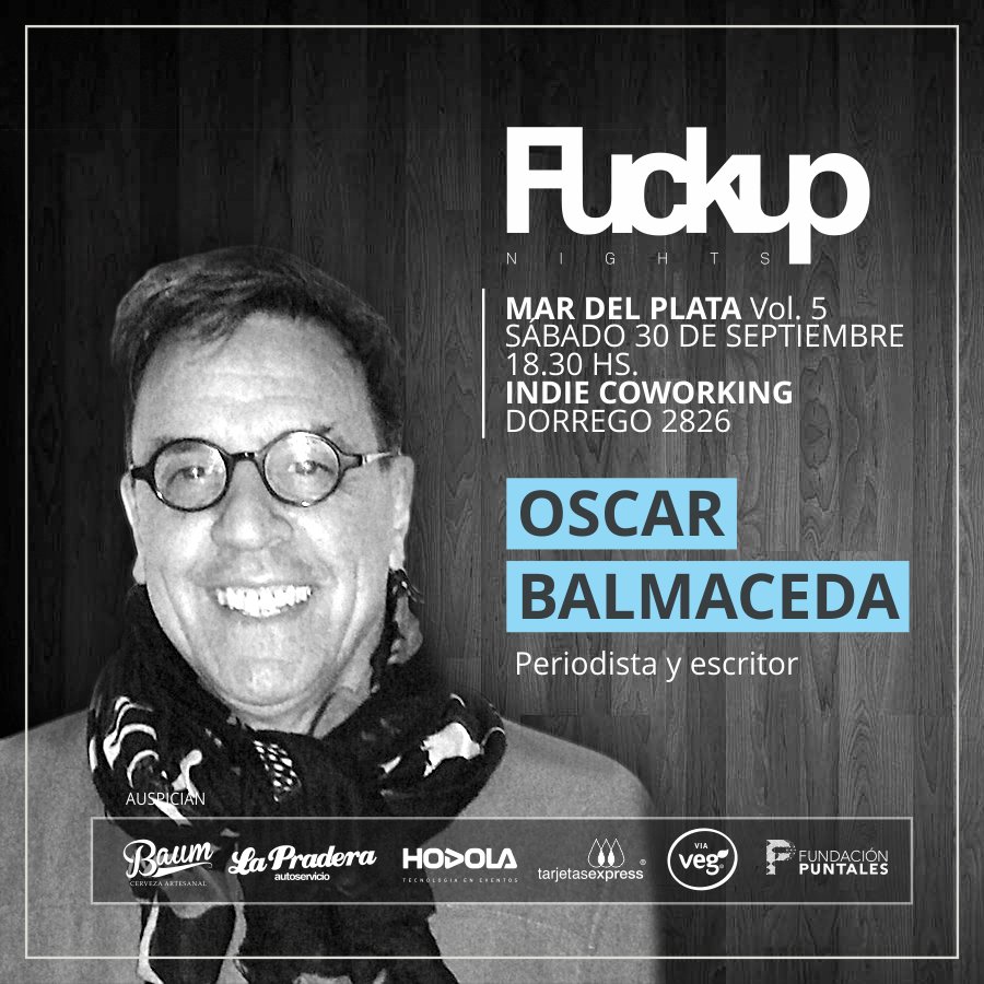 FunMdp's tweet image. Y el cuarto orador será #OscarBalmaceda periodista y escritor. Anotate ya en funv5.eventbrite.com.ar