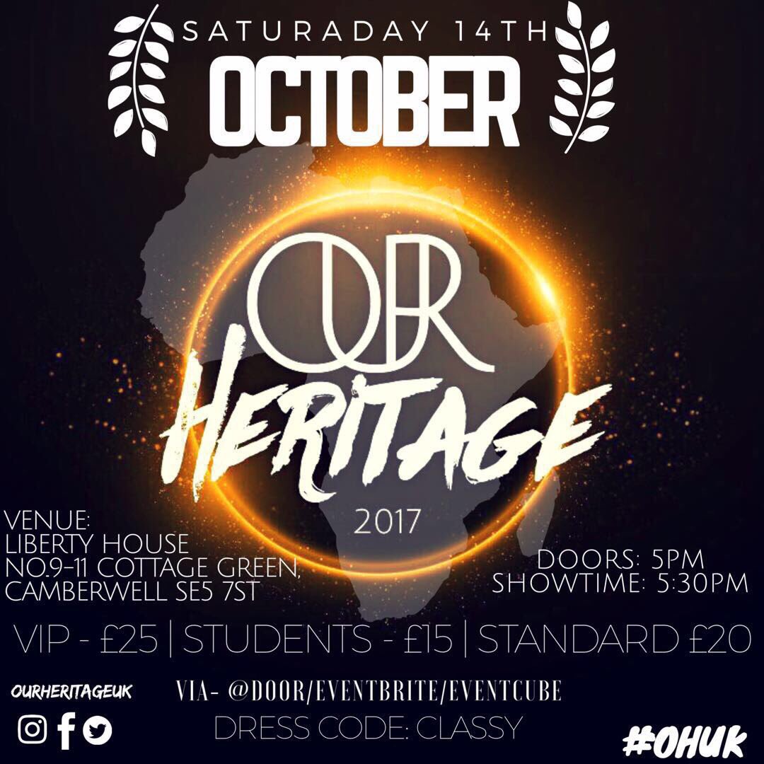 Michelaaa_26's tweet photo. 🚨TICKETS ARE OUT🚨@OurHeritageUK is readyyy, are YOU👀🙋🏾🙋🏾‍♂️Get your tickets because it is going down🔥
https://t.co/duKs76BxIZ
#OHUK17#OHUK https://t.co/VOgXsvEe0o