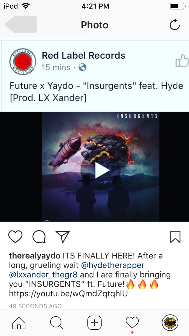 therealyaydo's tweet photo. ITS FINALLY HERE! “INSURGENTS” ft. @HydetheRapper &amp;@1future prod. By @lxxander_thegr8 https://t.co/zMoT8c59Ut