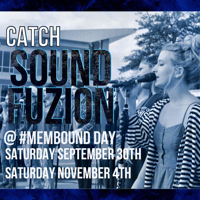 First shows of the semester this week! Come see us at #membound day, this Saturday! Comment to learn how to sign up! #soundfuzion #memphis