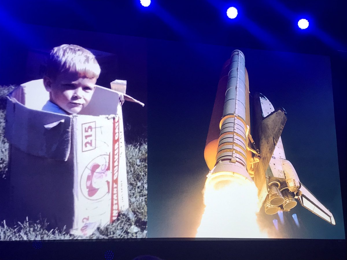 Impossible things happen as a result of a goal. <a href="/Cmdr_Hadfield/">Chris Hadfield</a> #ClioCloud9