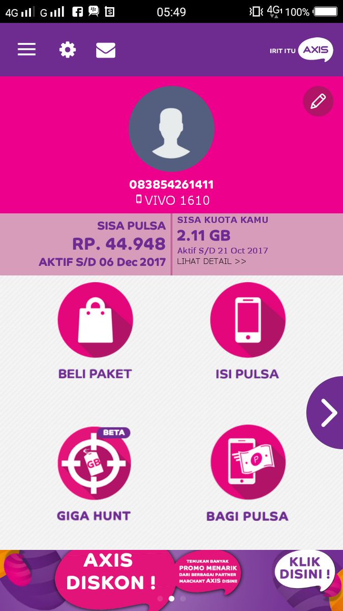 psyAlSyaif's tweet photo. @ask_AXIS Ini nomor axis sy, mohon penjelasan pihak operator. Semoga ada kejelasan mengenai "pencurian" pulsa yang selalu terjadi https://t.co/NFAKMo6v5m