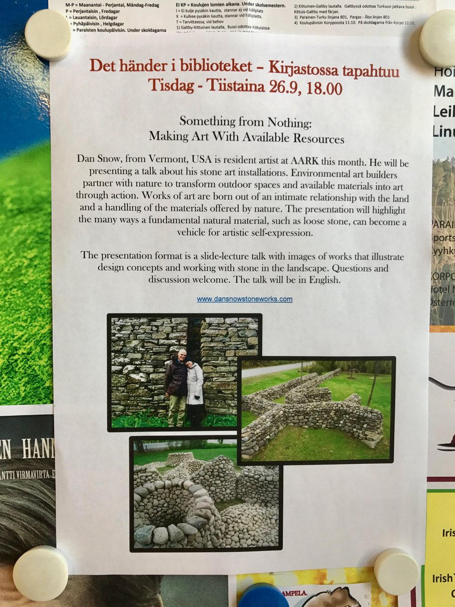 companyofstone's tweet photo. Korpo Library Talk tonight 26 Sept 6 pm Korpo bibliotek Verkanvägen 1 21710 Korpo #pargas #aarkfi #korpolibrary #korpo #turkuarchipelago https://t.co/0J3FY9Je30