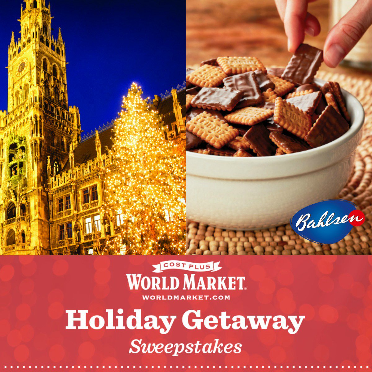 Enter <a href="/WorldMarket/">World Market</a> #HolidayGetaway Sweeps w/ <a href="/BahlsenBiscuits/">Bahlsen Biscuits UK</a> for chance to win a trip to
Germany. Ends 9/29/17 worldmarketsweepstakes.com #ad