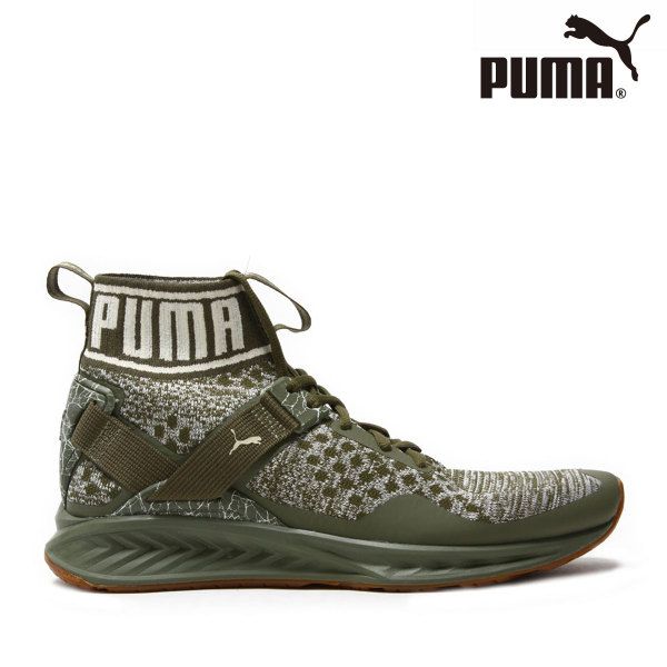 puma ignite evoknit olive