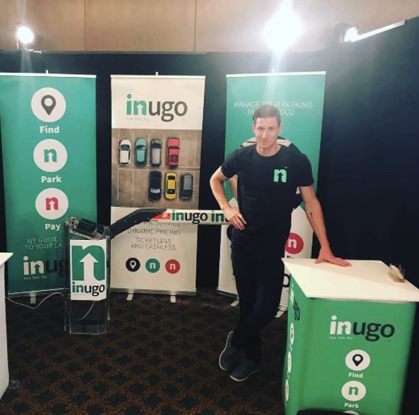 inugosystems's tweet photo. Team #Inugo at the 34th #NZPA Conference! Can anyone guess how many logos we have in total?! ๐ #NeverEnoughLogos #ParkingApp #FindParkPay https://t.co/mms93gOm0X