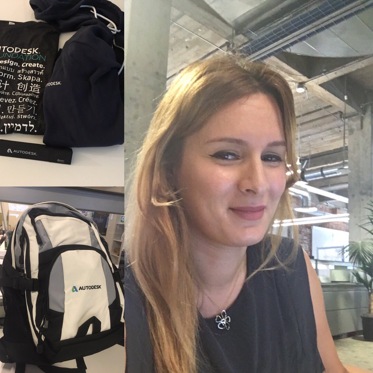 wiemhjiri's tweet photo. First internship Day @autodesk #mentorship #autodesk #autodeskimpact #techwomen17 #gifts #MotivationalMonday @layalj https://t.co/6iUn8Wu906