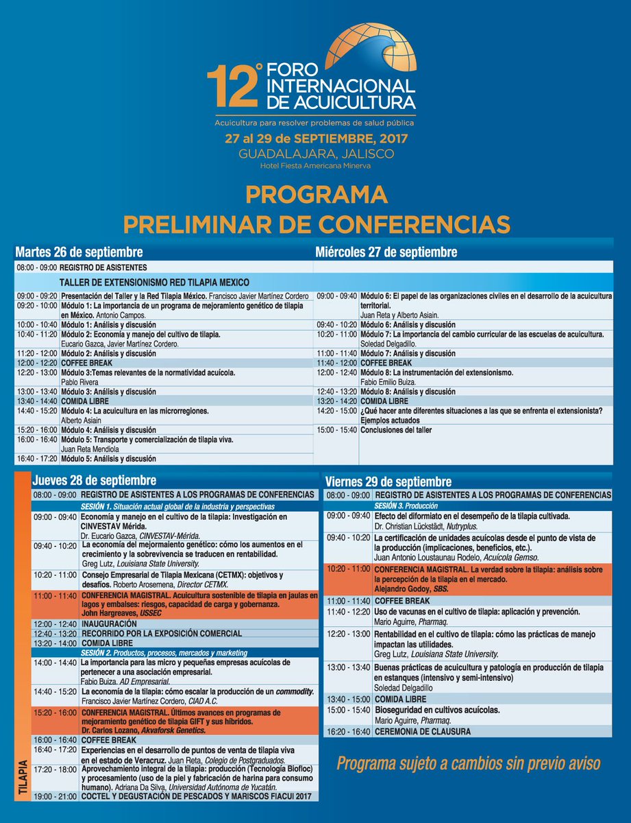 Conapesca's tweet photo. Mañana inicia #FIACUI2017! ¿Y tu ya reservaste tu lugar?
https://t.co/PTU5a5gAOR https://t.co/Zakiag8JGg @PanoramAcuicola https://t.co/G5lMKrsAzj