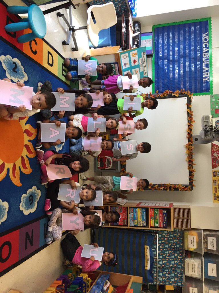 GGatKT's tweet photo. Kindergarteners spelling out a special message! https://t.co/gKvFcldaAy