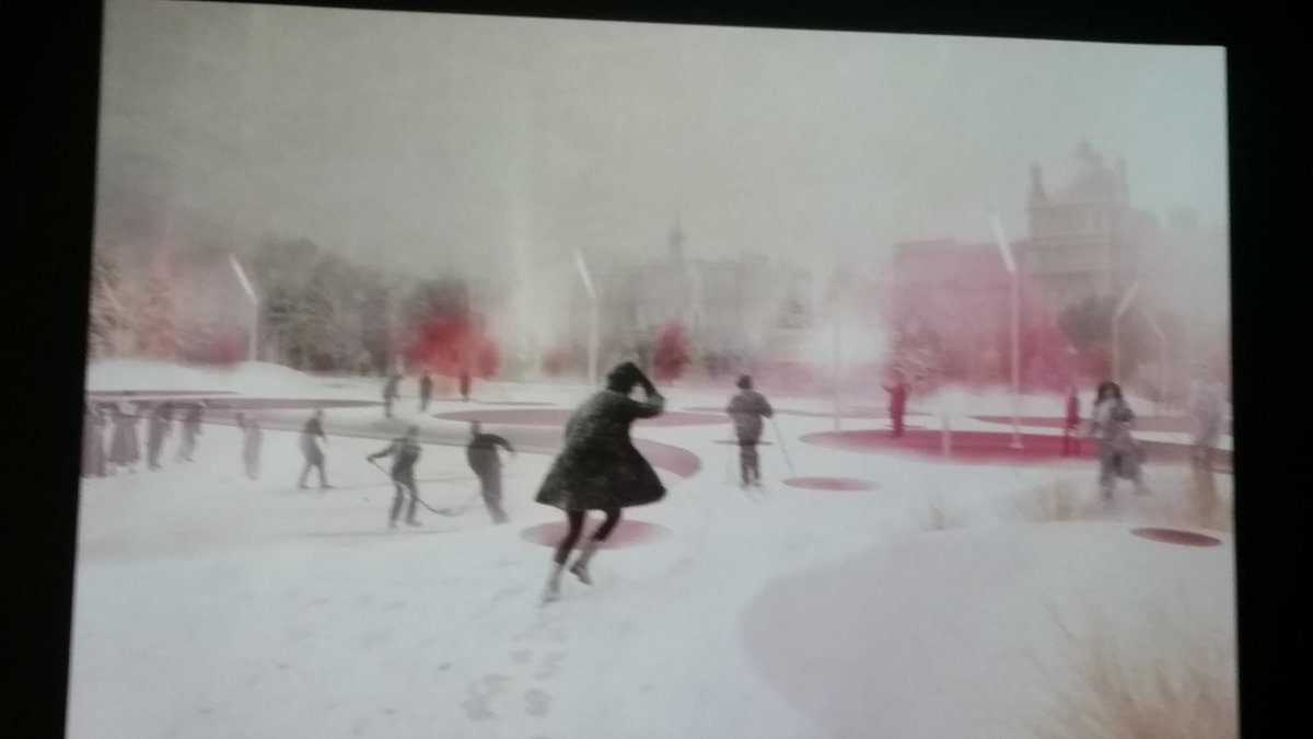 WinterCityYEG's tweet photo. Lola Shepherd tackles how to design spaces that will be dynamic through seasons. Music to our ears. #EUDA2017 https://t.co/bRIhgmfloL