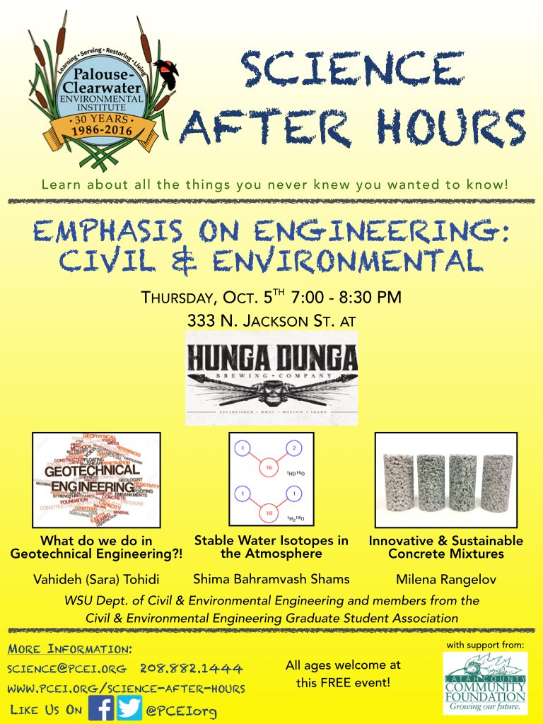 kay_pea_328's tweet photo. The next #ScienceAfterHours is @HungaDungaBrew ! Talks w/ an emphasis on engineering @WSUPullman @UofILibrary #STEM #SciCommOnThePalouse https://t.co/JDzsQleafv