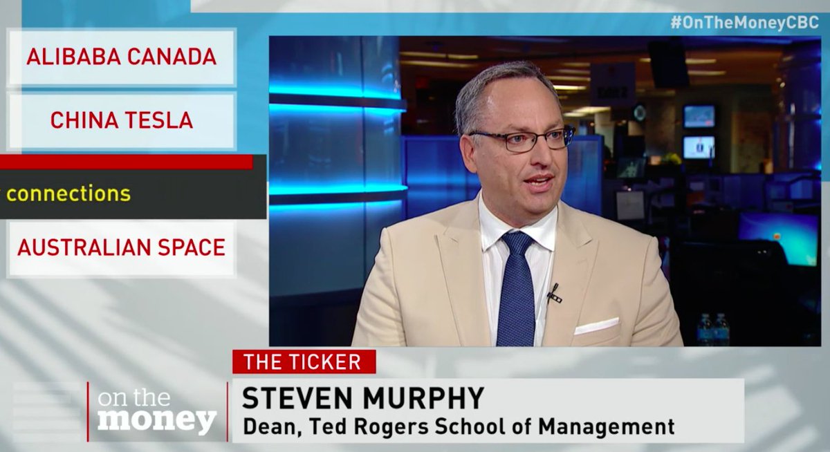 DrStevenMurphy's tweet photo. I stopped by @OnTheMoneyCBC to discuss the day's top news incl Jack Ma’s visit to Toronto. https://t.co/WCtfzGPeBO (Min 14:00) #DeanSteven https://t.co/xxrctLdClR