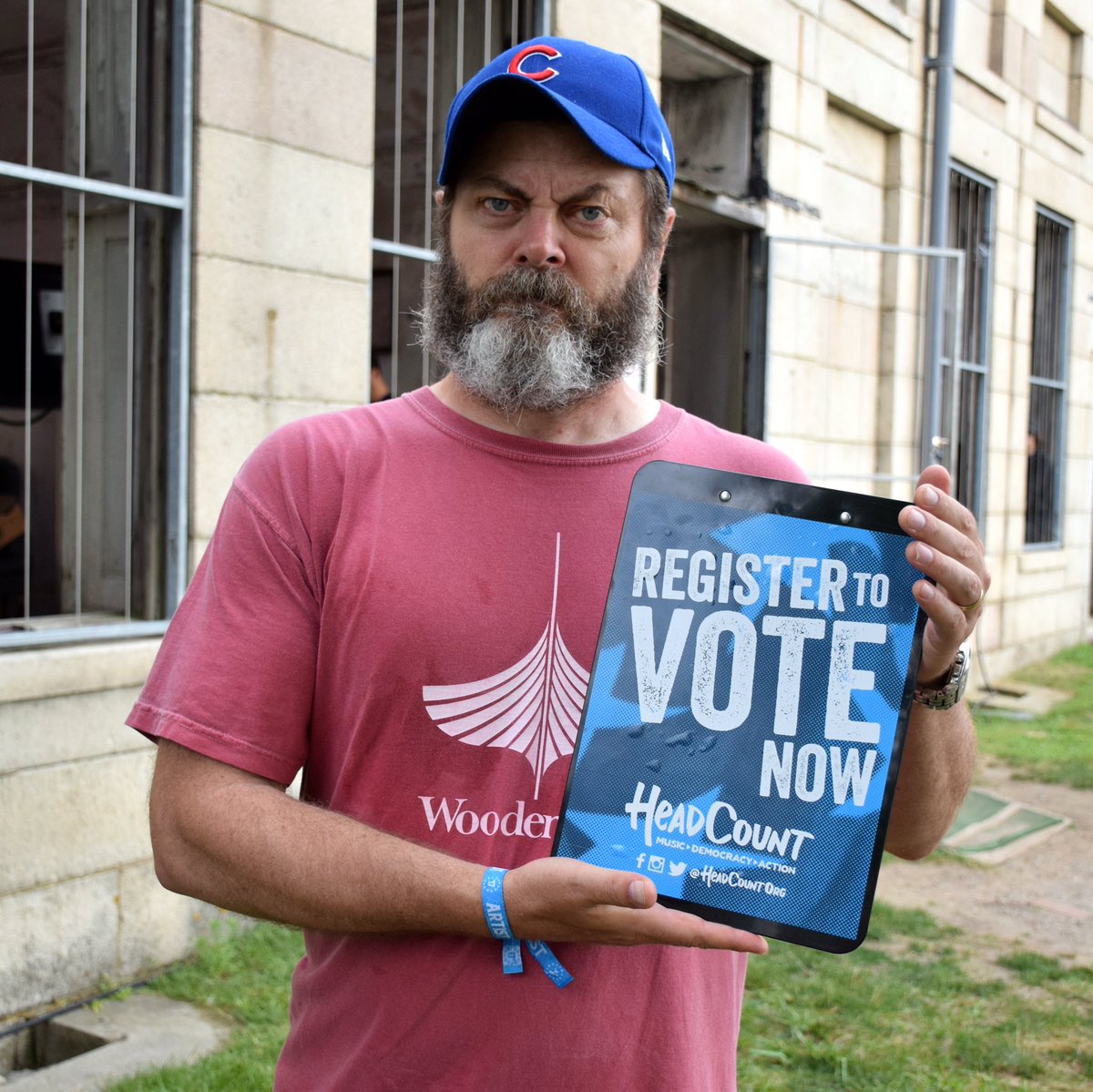 Nick_Offerman's tweet photo. GET ON THIS 🇺🇸
This day is #NationalVoterRegistrationDay
To update your voter registration, visit @HeadCountorg at https://t.co/D4ODt2Scu2 https://t.co/lUFHYwH0lH