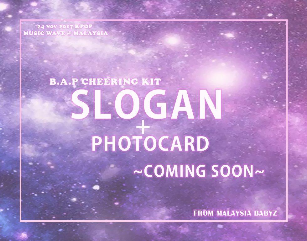 daehyunMY's tweet photo. [KPOP MUSIC WAVE PENANG 2017] ☆ Cheering Kit Teaser ☆
Lots of other fan projects will be annouced soon! Stay tuned!😉 https://t.co/rRi8ppb8po