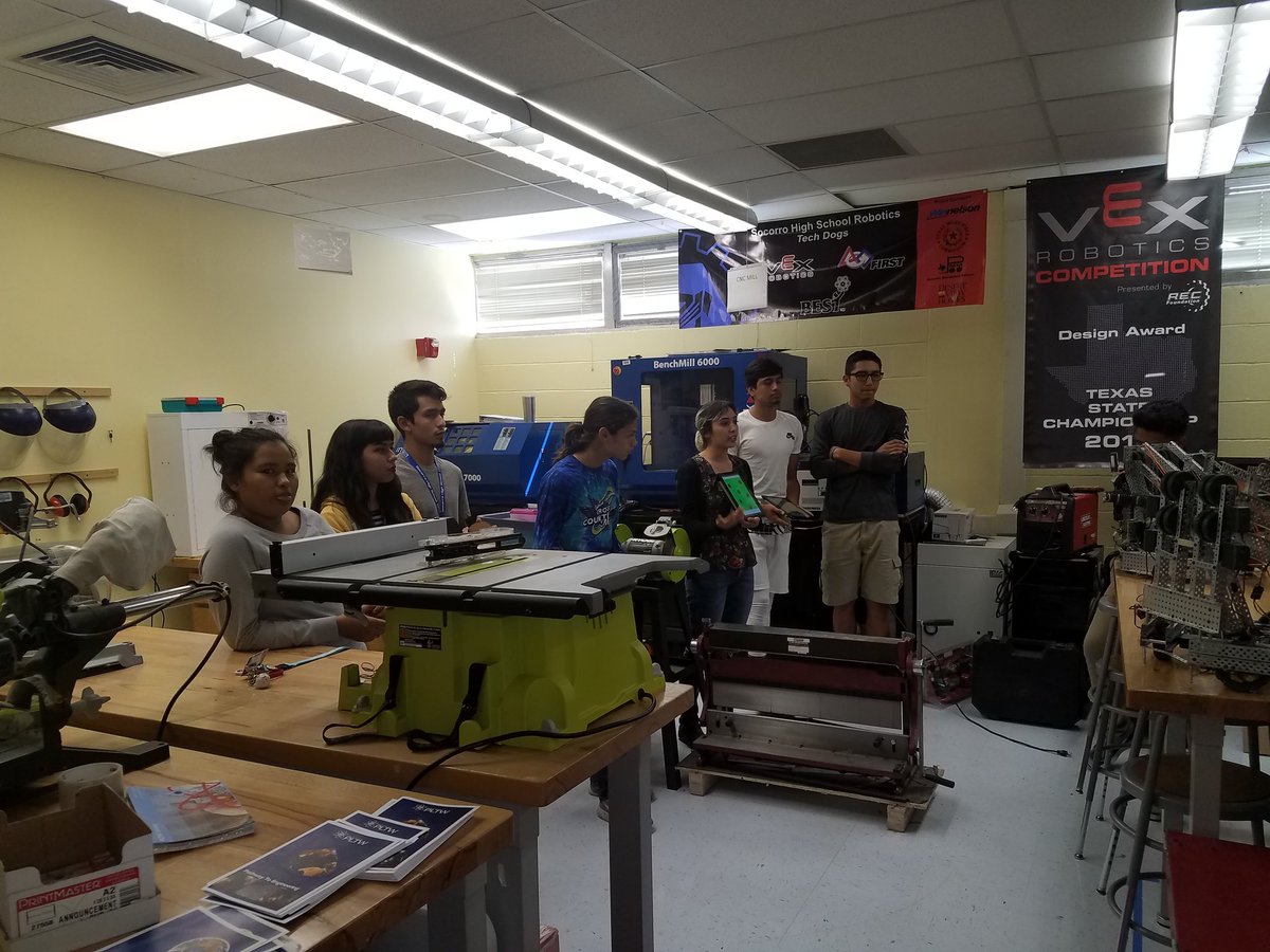james_quintana1's tweet photo. Thank you 8th grade @SanchezWarriors for visiting @Socorro_HS for campus tours hope you choose #STEM as your endorsement #SHSengineering https://t.co/L1cWrCZGt2