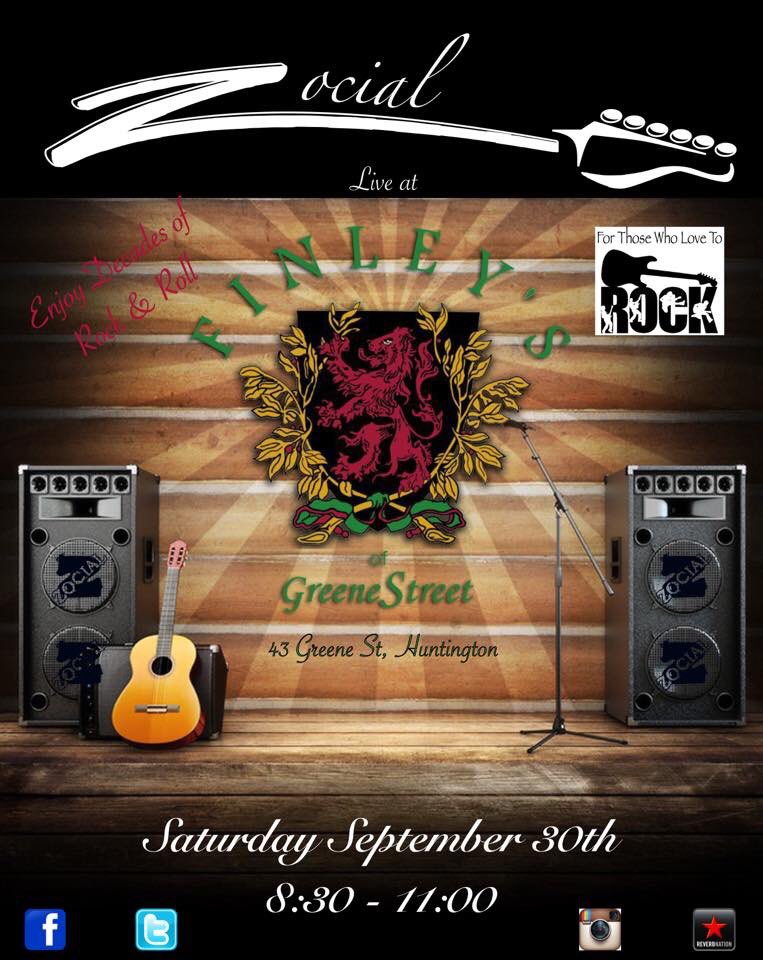 Zocial1's tweet photo. Saturday Night at Finley’s.        #zocial   #forthosewholovetorock https://t.co/7tKA4bfjNu