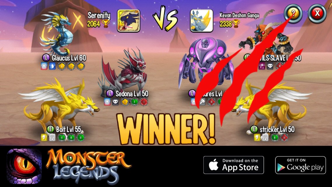 TrinityNightsh1's tweet photo. I rule at the Monster Legends Arena! If you dare to challenge me, start collecting monsters! https://t.co/CVBz4Ir82c https://t.co/s2kaKwwF3W