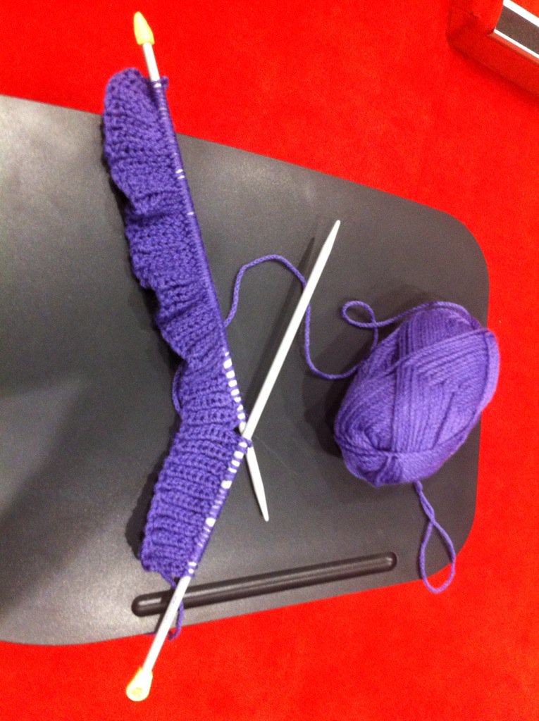 I've made a start on conference knitting. See the registration desk for more wool, needles &amp; the pattern #ASAITIC17