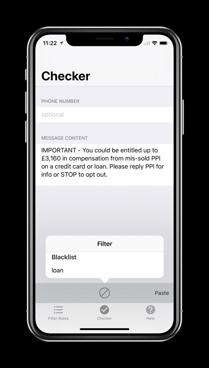 messagefilter's tweet image. Checker, let you test and verify your filter rules, now availble on MessageFilter's latest version: itunes.apple.com/app/id12628987…