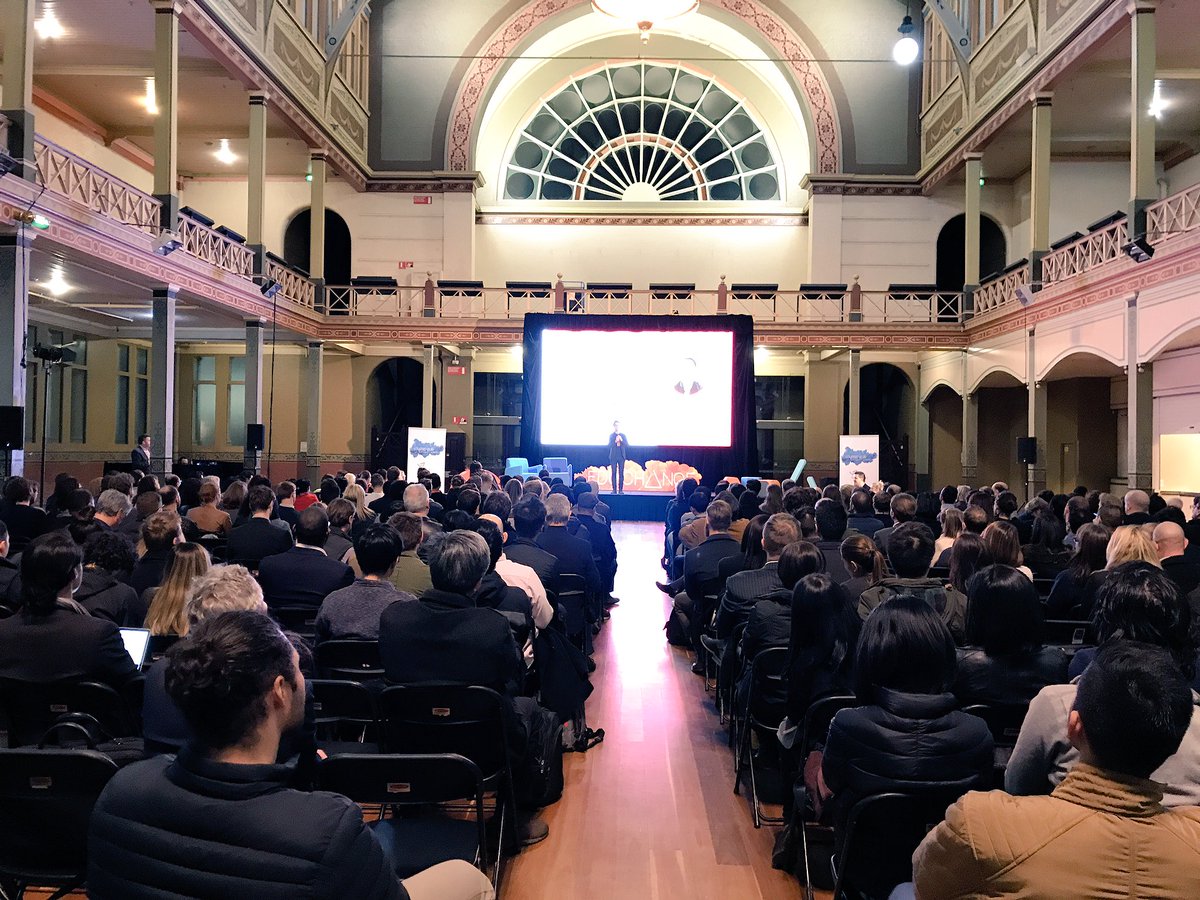 Our Director of Innovation <a href="/aaronjtait/">Aaron Tait</a> welcoming the @StartupVic #startupvic community to #Educhange stage. <a href="/EduChangemakers/">EC</a> #startupaus