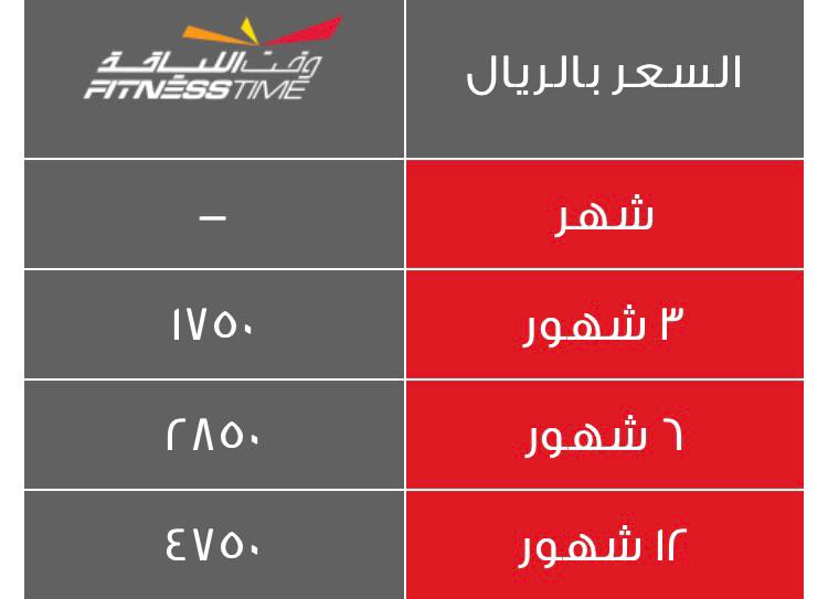 فروع فتنس تايم ٢٤ ساعة