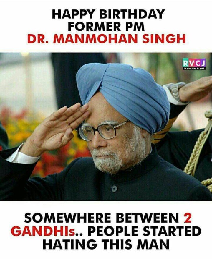 Happy birthday Ex PM Dr. Manmohan Singh sir 