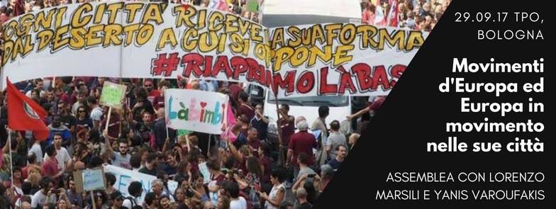 29.9 #BOLOGNA Movimenti d'Europa ed #Europa in #movimento nelle sue #città Assemblea con <a href="/l_marsili/">Lorenzo Marsili</a> <a href="/yanisvaroufakis/">Yanis Varoufakis</a> tpo.bo.it/eventi/movimen…