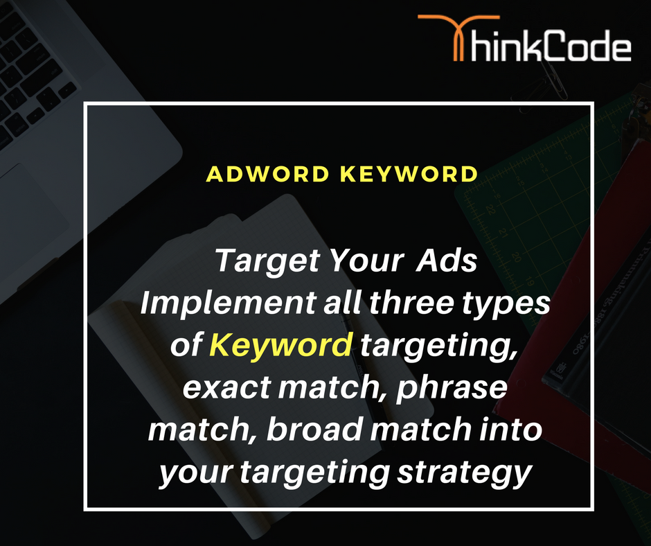 thinkcode_india's tweet photo. #GoogleAds Types of keyword targeting #ExactMatch #PhraseMatch #BroadMatch in your #TargetingStrategy #GoogleAdwords https://t.co/IOsIE49yCH https://t.co/vFZSp2irCd