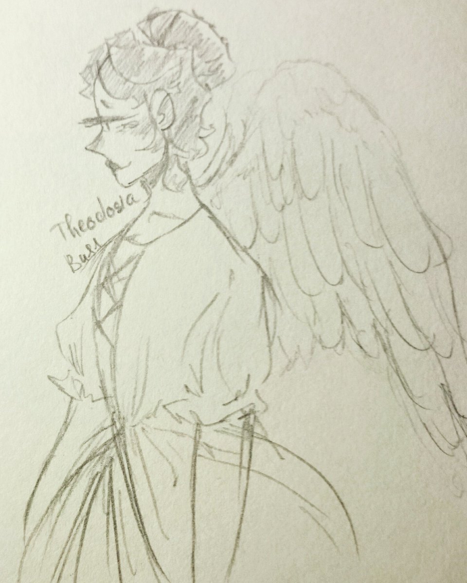 MinTheMango's tweet photo. A quick sketch of Theodosia Bartow Prevost Burr 
#Hamilton #hamiltonfanart #deartheodosia https://t.co/eblHjBW9c4