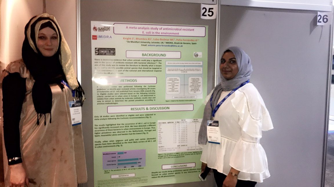 DrPenaFernandez's tweet photo. My fantastic PhD student Haafizah & recently graduated BMS student Shirine @hls are presenting our research work at #IBMS2017 #IBMSCongress https://t.co/lGNUGHnEp7