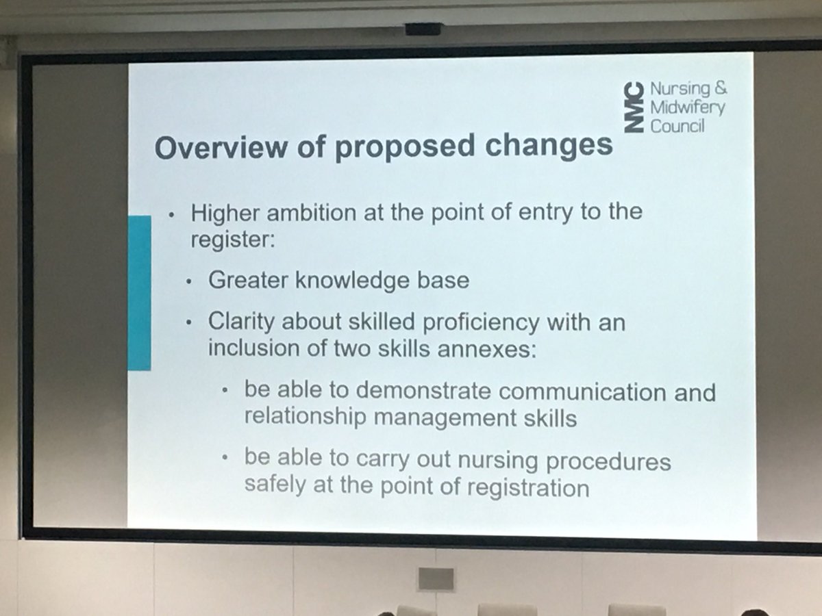 WeNurses's tweet photo. What standards could future nurses need to meet to join the @nmcnews register.
Communication key ... 
Meeting 2030 needs
#QNI2017 https://t.co/yHWuuzQ41l