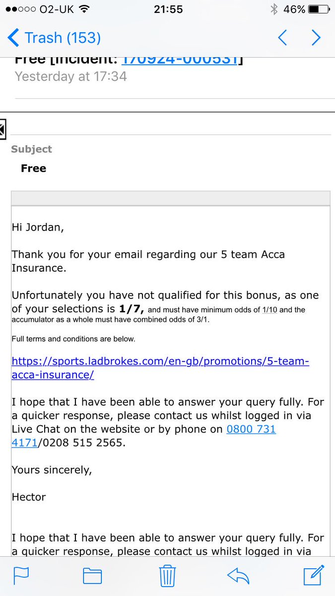 Hi is this information below correct? It seems 1/7 is less than 1/10??? #freebet #dodging