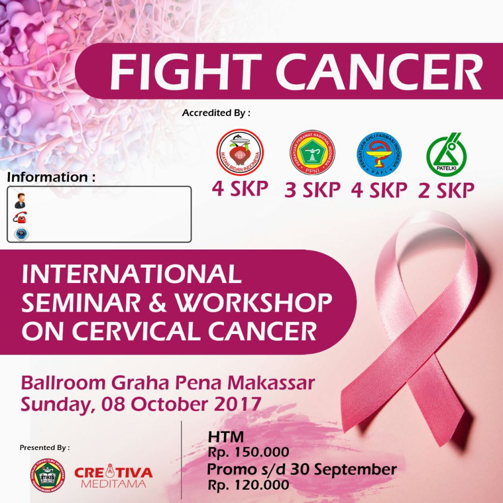 InfoJadwalEvent's tweet image. INTERNATIONAL Seminar &amp;amp; Workshop on CERVICAL CANCER – Makassar jadwalevent.web.id/international-…