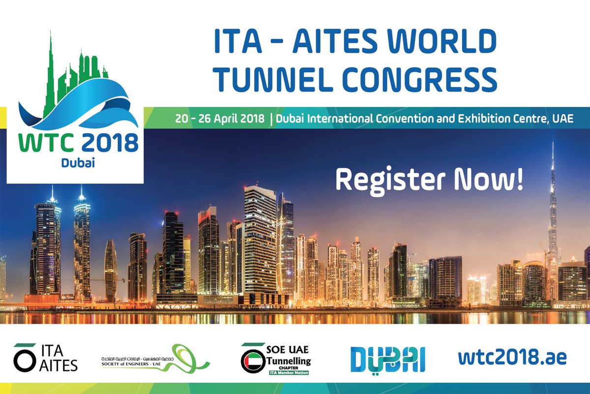 SOETunnelling's tweet photo. Online registration is now open for #WTC2018! Click here for more information https://t.co/D5gWIvTQop. https://t.co/Lu2yz1p6ij