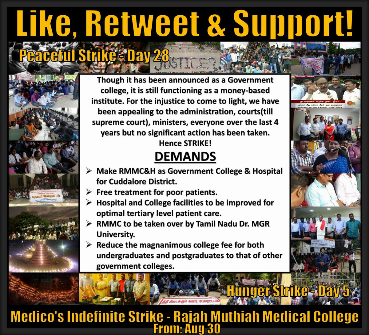 arvinthvs's tweet photo. SOS! Plight of Medicos #RMMCStrike
@SRajaJourno_PT @mahajournalist @AishwaryaPT @PTI_News @sunnewstamil @PTTVOnlineNews @News18India https://t.co/bFnsTkuEdC