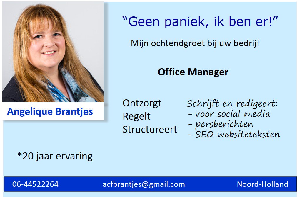 acfbrantjes's tweet image. #dtv #beschikbaar #officemanager #managementassistent #Zaanstad #Alkmaar #SEO #socialmedia #secretaresse #zoektwerk @wekrnl
