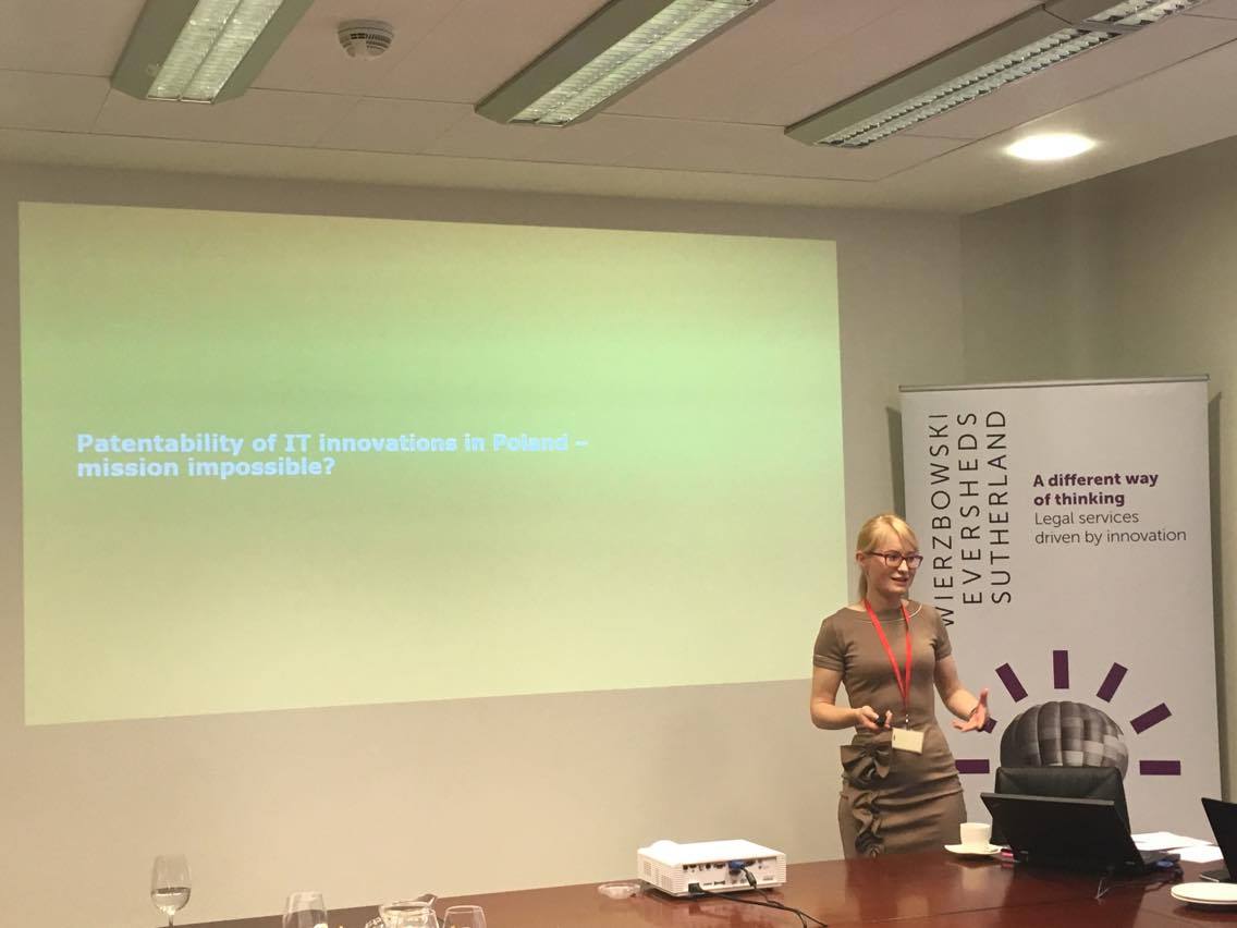 #Patentability of IT innovations in Poland  - the first presentation by Dr. Daria Gęsicka from our IP team #IntellectualPropertyProtection