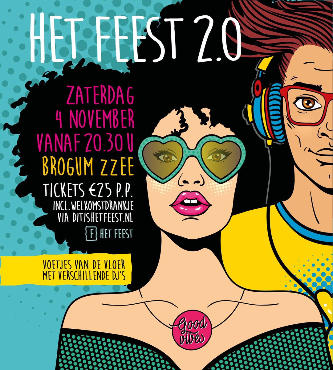 De Ladies nodigen je uit voor Het Feest 2.0 op 4 nov. in Brogum ten bate van St. Jens, kaarten via ditishetfeest.nl
