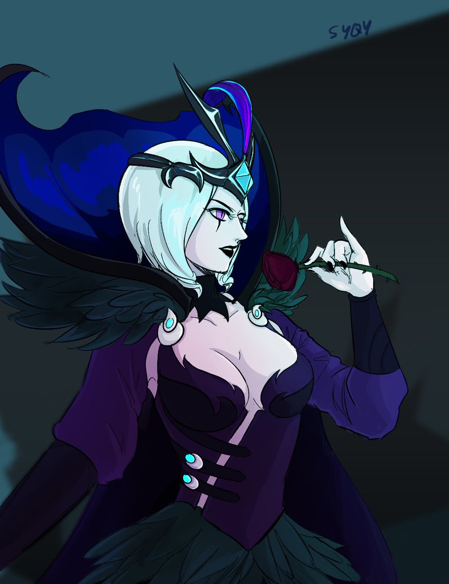 _syqy's tweet photo. recently bought #ravenborn #leblanc and I absolutely LOVE it, so of course I had to draw it~ https://t.co/pc13UWQG0b