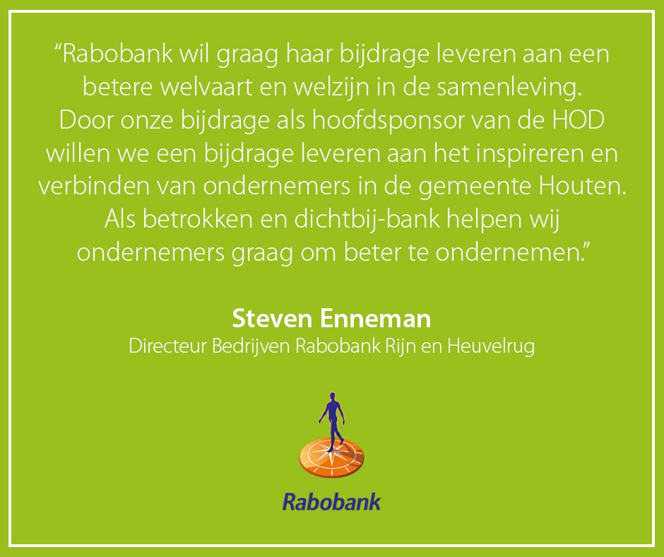 hodhouten's tweet photo. Hoofdsponsor @RabobankRH vertelt waarom zij ervoor kiezen om de HOD 2017 te ondersteunen. De HOD is trots op deze samenwerking! #ondernemen https://t.co/YaTqvnfii8