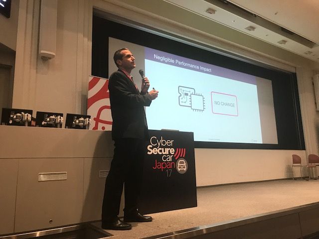 cybersecurecar's tweet photo. Assaf Harel talking about @KarambaSecurity and how its award-winning “autonomous security” can prevent exploit of hidden bugs in ECUs #CSC17 https://t.co/verXPCXpQO