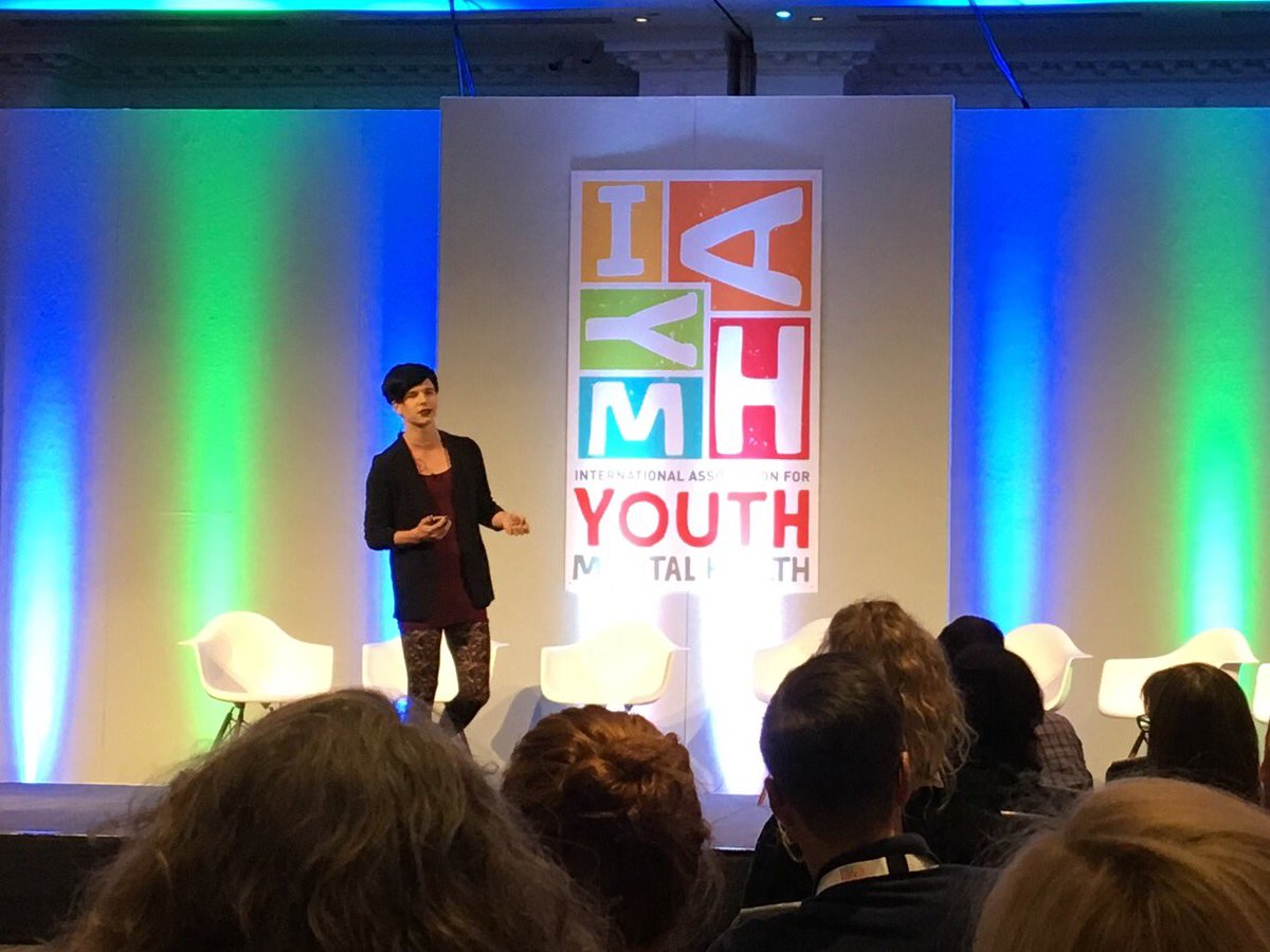Dr. Kate Biebel (@drkatebiebel) on Twitter photo "Queer and trans people are resilient and have survived" - <a href="/FaeJohnstone/">Fae Johnstone 🏳️⚧️🏳️🌈</a> #iaymh2017 "Queer and trans people are resilient and have survived" - <a href="/FaeJohnstone/">Fae Johnstone 🏳️⚧️🏳️🌈</a> #iaymh2017