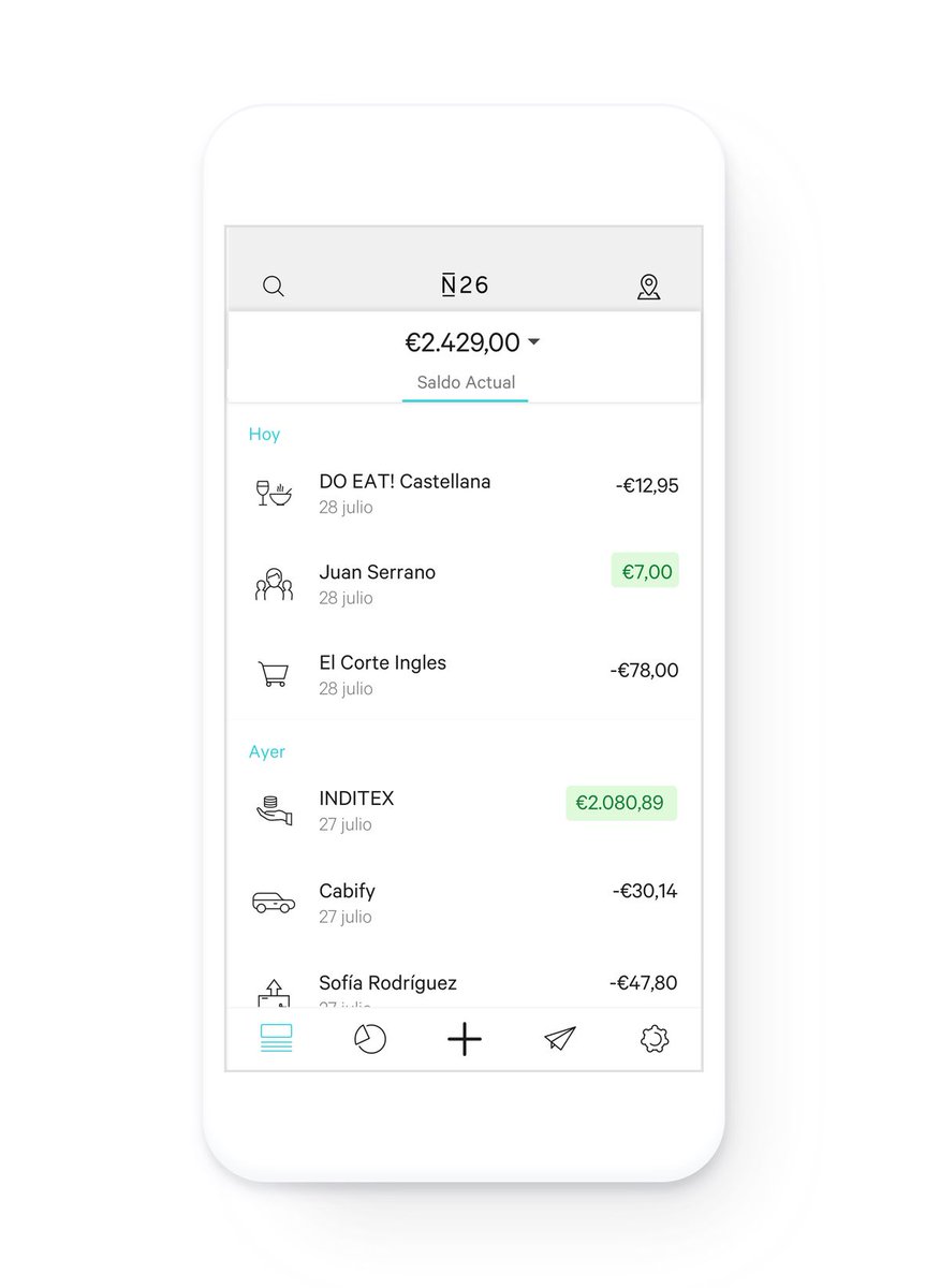 Blog_Seguros's tweet image. Un banco fácil en tu móvil es posible con #N26, tu cuenta gratis en Alemania, yo ya estoy usándola: n26.go2cloud.org/aff_c?offer_id…